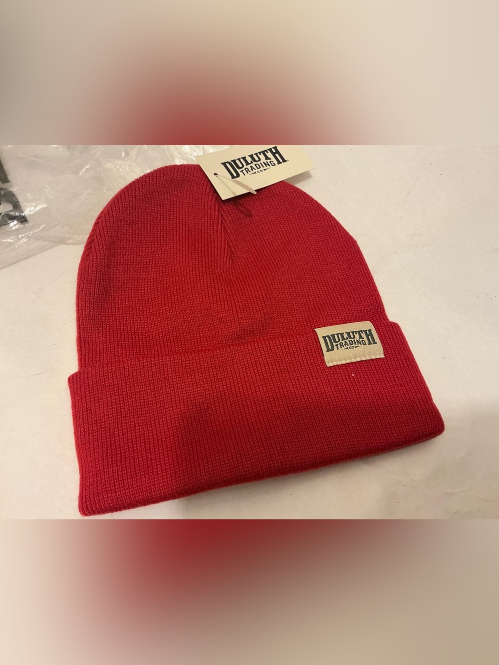 Duluth Trading Co Red Cuffed Knit Beanie